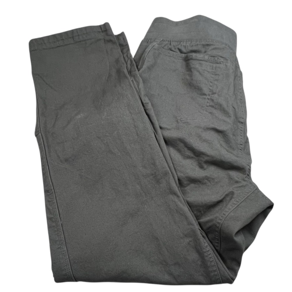 Duluth Trading Co Womens 14 Black Canvas Double Knee Cargo Pants Straight Leg